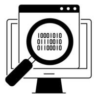 icono de técnicas de búsqueda de datos, adecuado para una amplia gama de proyectos creativos digitales. vector