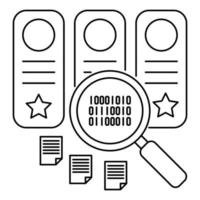 document search icon, suitable for a wide range of digital creative projects. vector