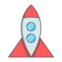 Spaceship icon, suitable for a wide range of digital creative projects. vector