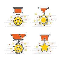 Medal icons, suitable for a wide range of digital creative projects. vector