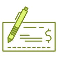 cheque icon, suitable for a wide range of digital creative projects. vector