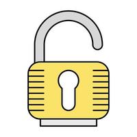 unlock icon, suitable for a wide range of digital creative projects. vector