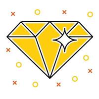 Gemstone icon, suitable for a wide range of digital creative projects. vector