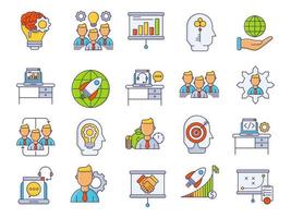 íconos de negocios corporativos, adecuados para una amplia gama de proyectos creativos digitales. vector