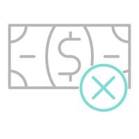 refuse money icon, suitable for a wide range of digital creative projects. vector