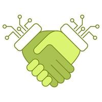 handshake icon, suitable for a wide range of digital creative projects. vector