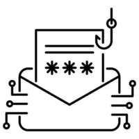 phishing attack icon, suitable for a wide range of digital creative projects. vector