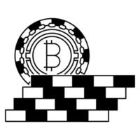 Bitcoin protection icon, suitable for a wide range of digital creative projects. vector