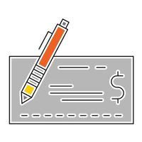 cheque icon, suitable for a wide range of digital creative projects. vector