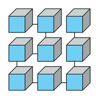 blockchain icon, suitable for a wide range of digital creative projects. vector