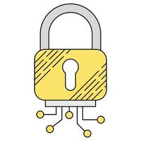 padlock icon, suitable for a wide range of digital creative projects. vector