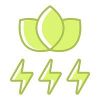 icono de energía verde, adecuado para una amplia gama de proyectos creativos digitales. vector