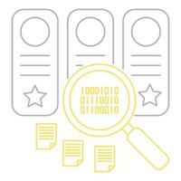 document search icon, suitable for a wide range of digital creative projects. vector