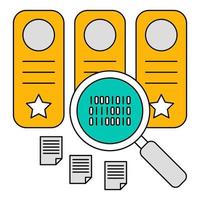 document search icon, suitable for a wide range of digital creative projects. vector