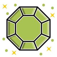 octagonal diamond icon, suitable for a wide range of digital creative projects. vector