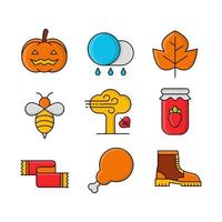 Autumn icons, suitable for a wide range of digital creative projects. vector