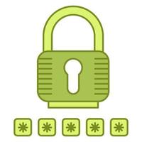 password icon, suitable for a wide range of digital creative projects. vector