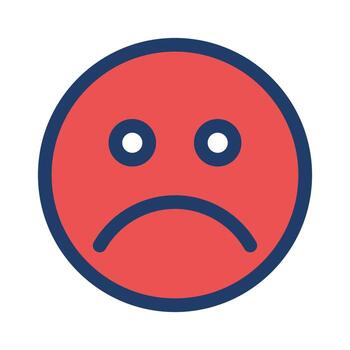 unhappy icon, suitable for a wide range of digital creative projects. vector