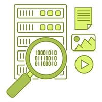 database search icon, suitable for a wide range of digital creative projects. vector