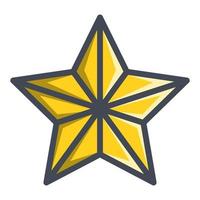 icono de estrella, adecuado para una amplia gama de proyectos creativos digitales. vector