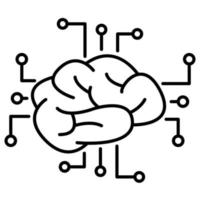 neural network icon, suitable for a wide range of digital creative projects. vector
