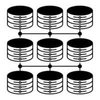 icono de datos estructurados, adecuado para una amplia gama de proyectos creativos digitales. vector