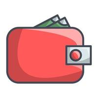 Wallet icon, suitable for a wide range of digital creative projects. vector