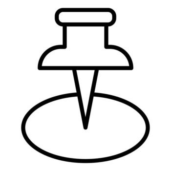 pin icon, suitable for a wide range of digital creative projects. vector