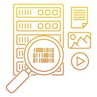 database search icon, suitable for a wide range of digital creative projects. vector