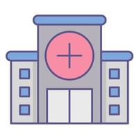 icono de hospital, adecuado para una amplia gama de proyectos creativos digitales. vector