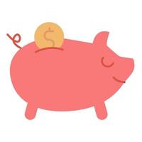 piggy bank icon, suitable for a wide range of digital creative projects. vector