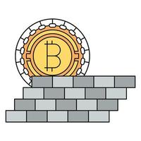 Bitcoin protection icon, suitable for a wide range of digital creative projects. vector