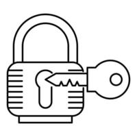 Open lock icon, suitable for a wide range of digital creative projects. vector