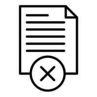 Document refuse icon, suitable for a wide range of digital creative projects. vector