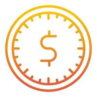 el tiempo es un icono de dinero, adecuado para una amplia gama de proyectos creativos digitales. vector