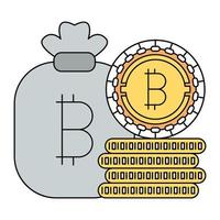 bitcoin icon, suitable for a wide range of digital creative projects. vector