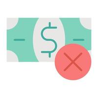 refuse money icon, suitable for a wide range of digital creative projects. vector