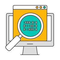 data searching techniques icon, suitable for a wide range of digital creative projects. vector