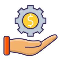 icono de hacer dinero, adecuado para una amplia gama de proyectos creativos digitales. vector