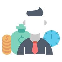 icono de salarios de los empleados, adecuado para una amplia gama de proyectos creativos digitales. vector