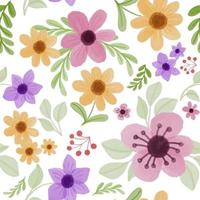 Floral Watercolor Seamless Pattern Background vector