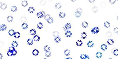 Light blue vector template with circles.