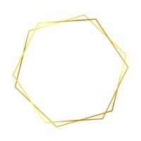 marco dorado geométrico png