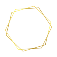 geometrisk guld ram png