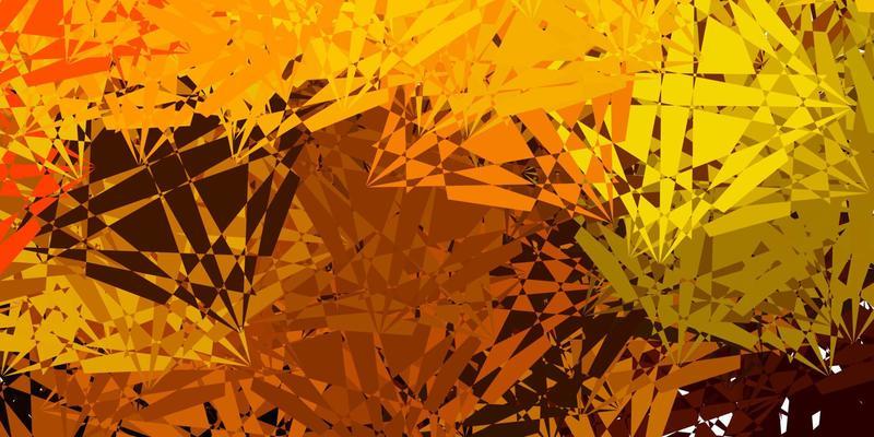 Dark Green, Yellow vector texture with random triangles.