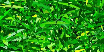 Light green, yellow vector pattern with polygonal shapes.