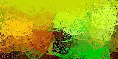 Dark Green, Yellow vector background with triangles.