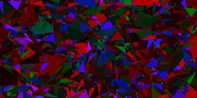 Dark Multicolor vector texture with random triangles.