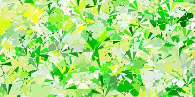 Light Green, Yellow vector backdrop with triangles, lines.