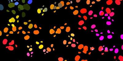 Dark multicolor vector background with random forms.